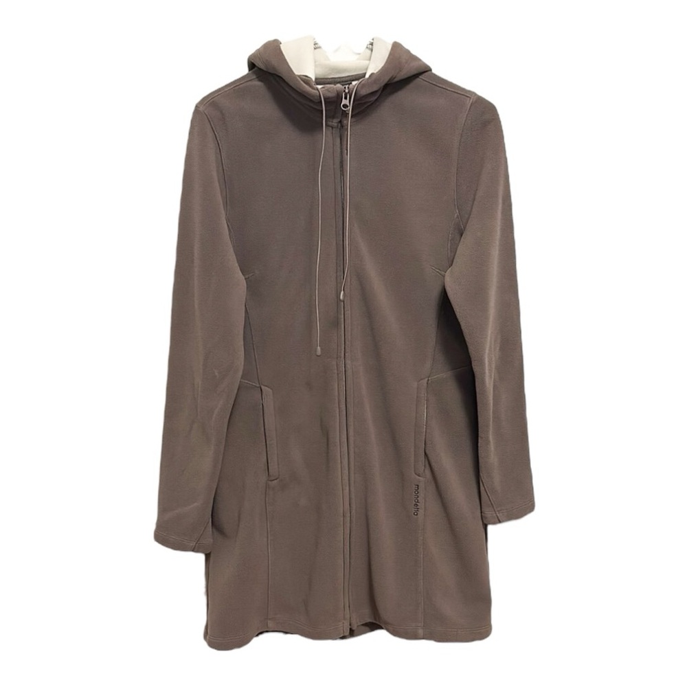 🍁C043 - Mondetta Grayish Purple Hooded Soft Fleece Long Jacket